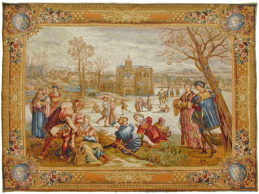 Hiver Tapisseries murales Empire et Néoclassique - Mille Fleurs Tapestries