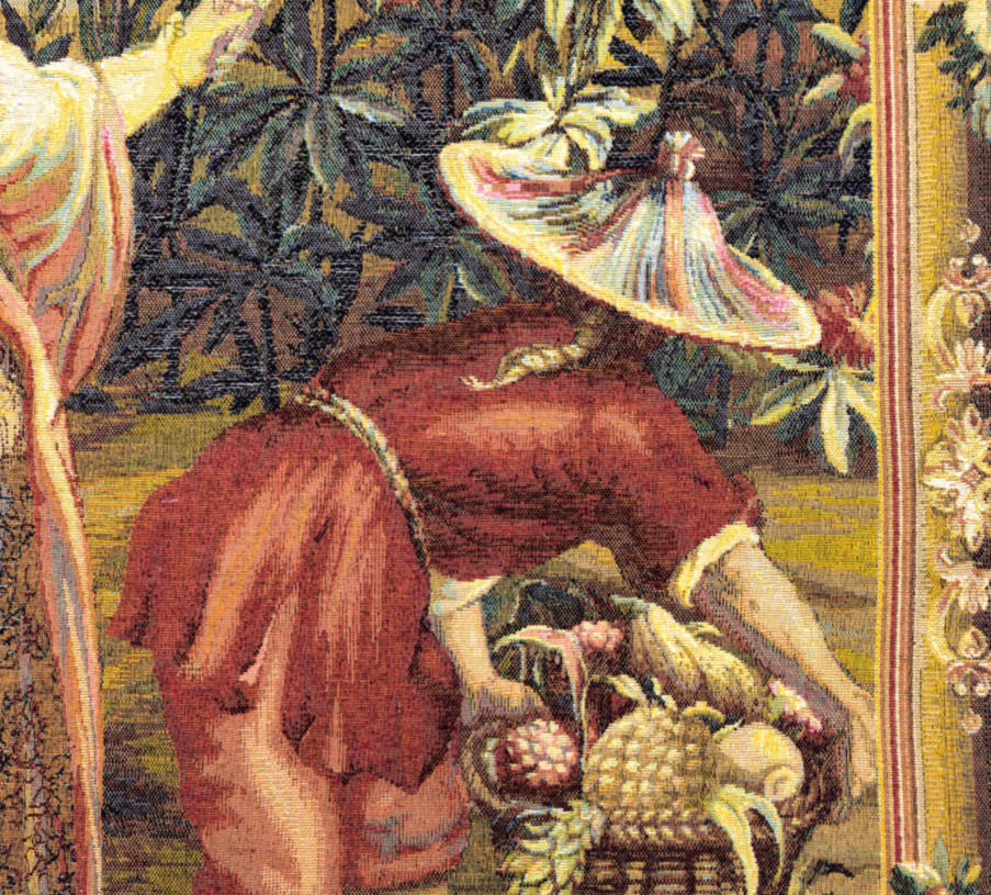 Pineapple Pickers Wall tapestries Orientalism - Mille Fleurs Tapestries