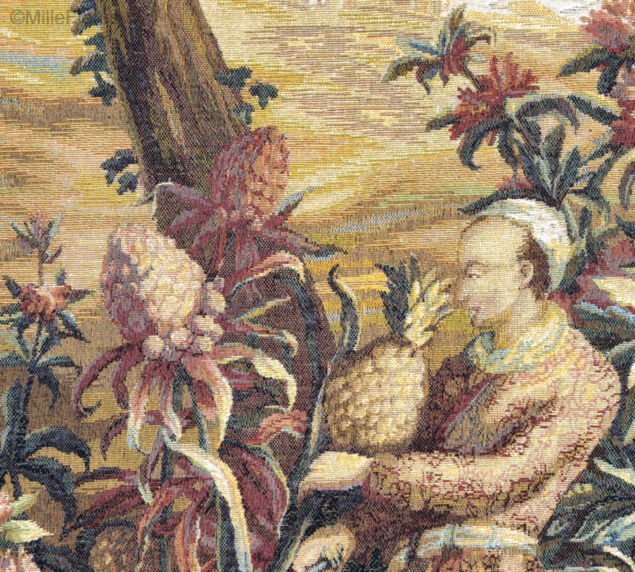 Ananasplukkers, part Wandtapijten Oriëntalisme - Mille Fleurs Tapestries