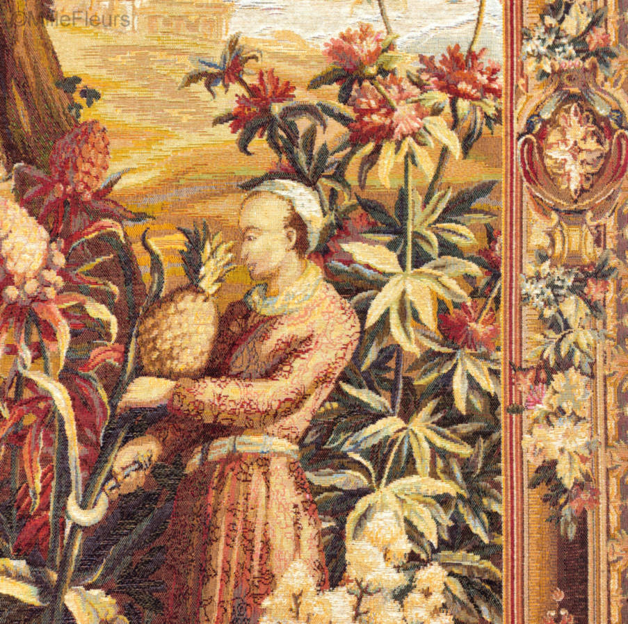 Pineapple Pickers Wall tapestries Orientalism - Mille Fleurs Tapestries
