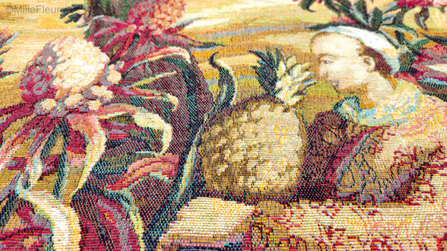 Pineapple Pickers Wall tapestries Orientalism - Mille Fleurs Tapestries