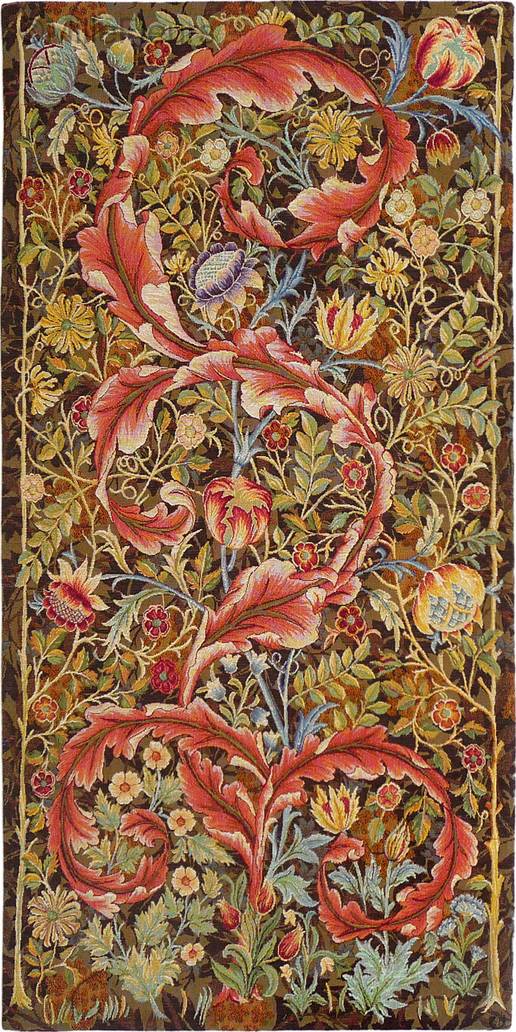 Acanthus, bruin Wandtapijten William Morris & Co - Mille Fleurs Tapestries