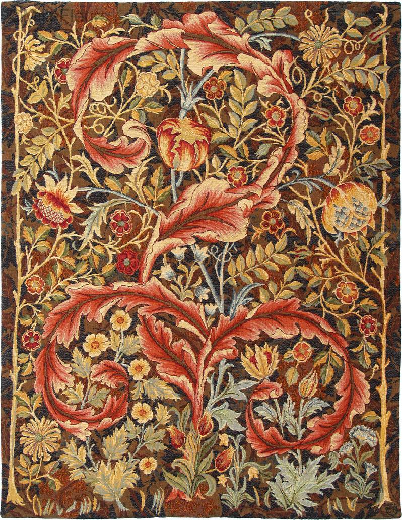 Acanthe, marron Tapisseries murales William Morris & Co - Mille Fleurs Tapestries