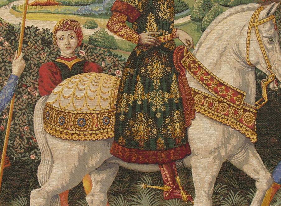 Melchior Tapisseries murales Chevaliers Médiévaux - Mille Fleurs Tapestries