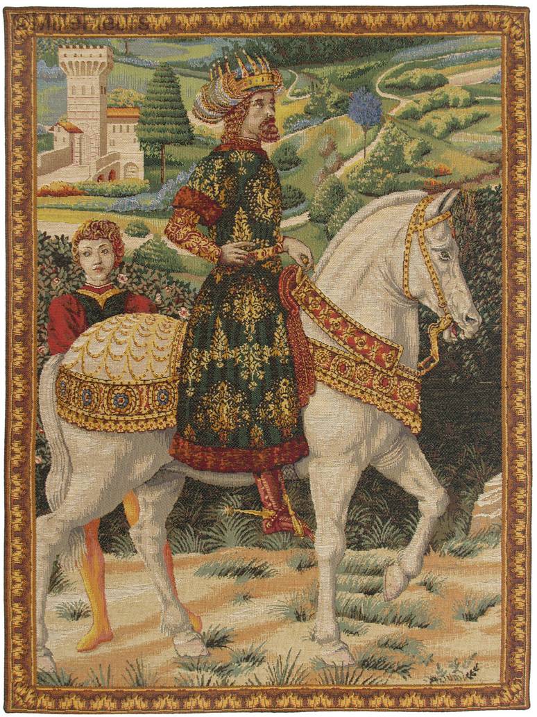 Melchior Tapisseries murales Chevaliers Médiévaux - Mille Fleurs Tapestries