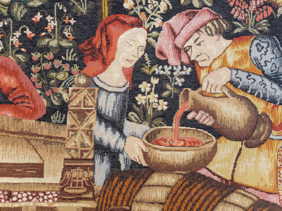 El Prensa de Vino Tapices de pared Vendimia - Mille Fleurs Tapestries