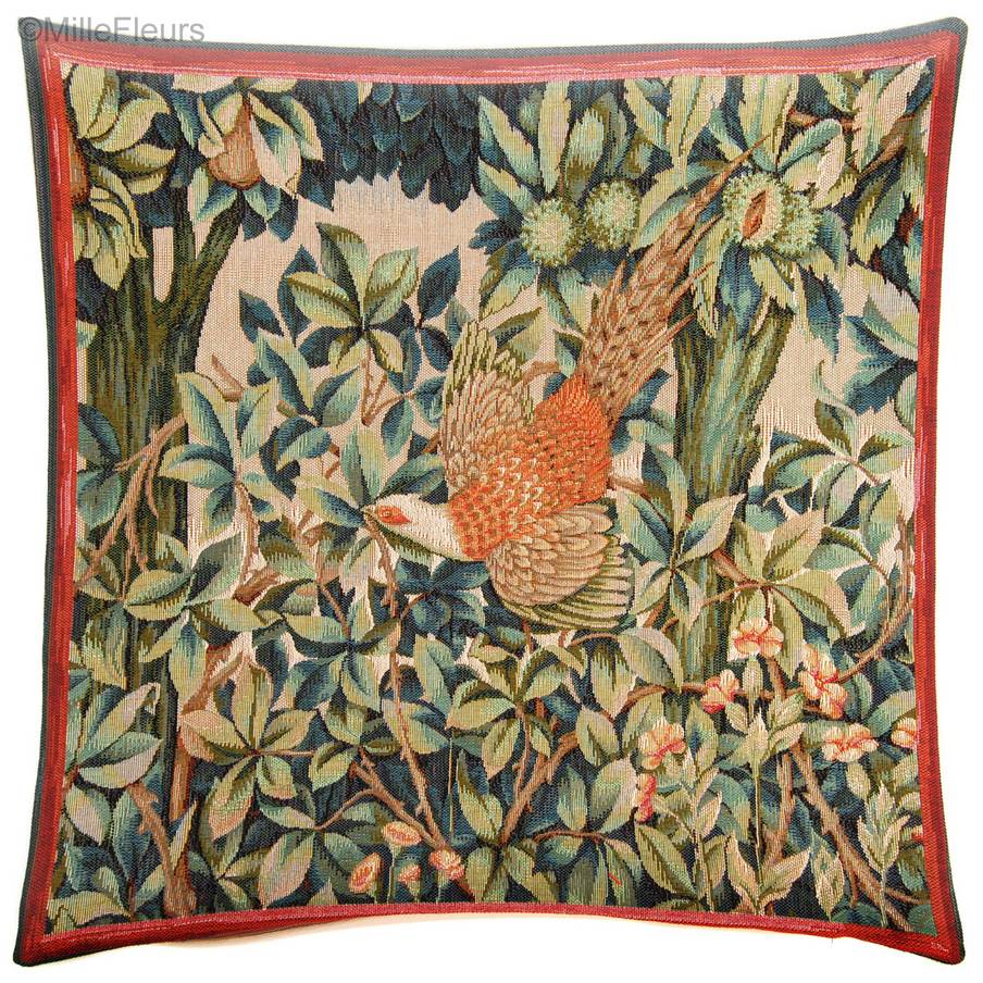 Pheasant (William Morris) Tapestry cushions William Morris & Co - Mille Fleurs Tapestries