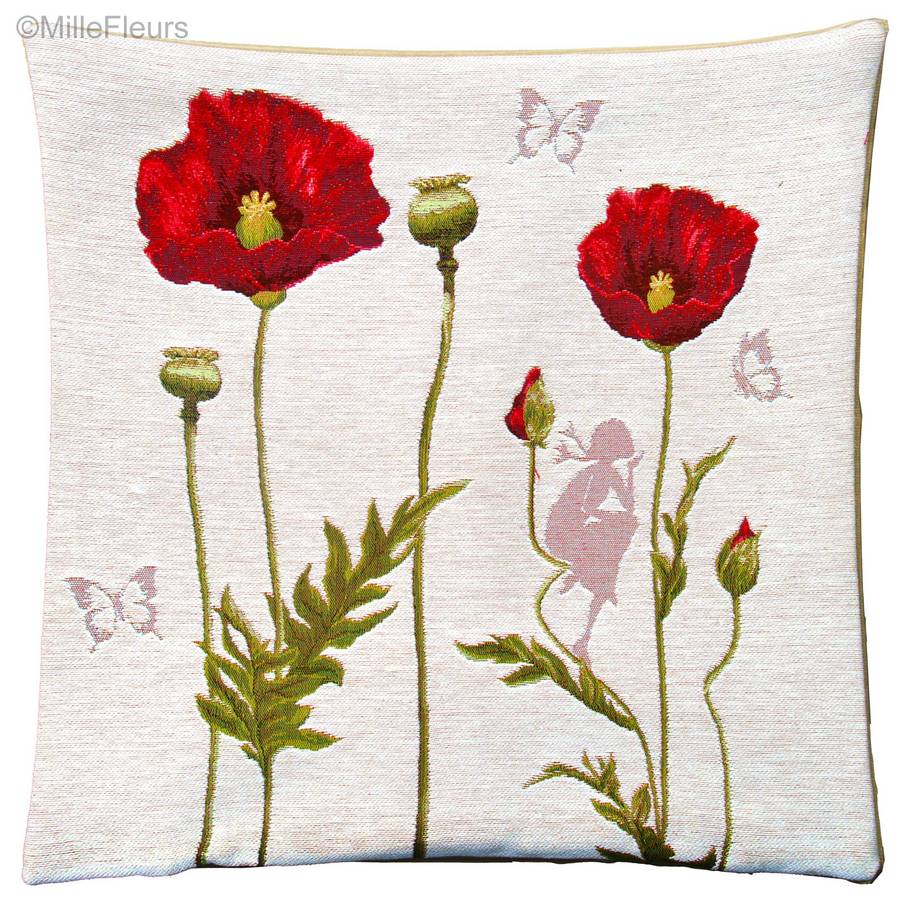 Poppy Tapestry cushions Poppies - Mille Fleurs Tapestries