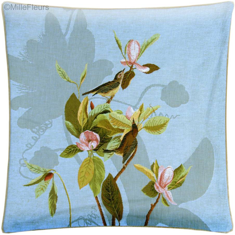 Flower and Bird Tapestry cushions Birds - Mille Fleurs Tapestries