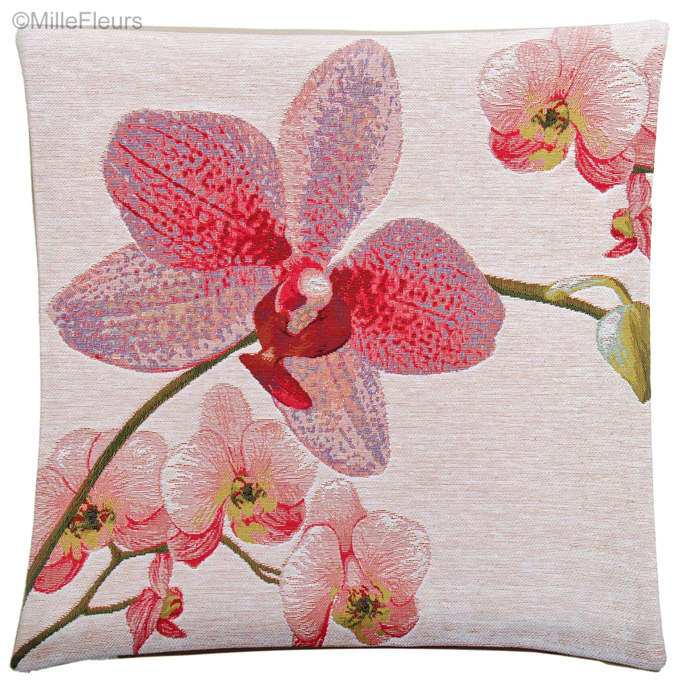 Pink Orchid Contemporary Flowers Tapestry Cushions Mille Fleurs Pink Orchid Contemporary Flowers Tapestry Cushions Mille Fleurs