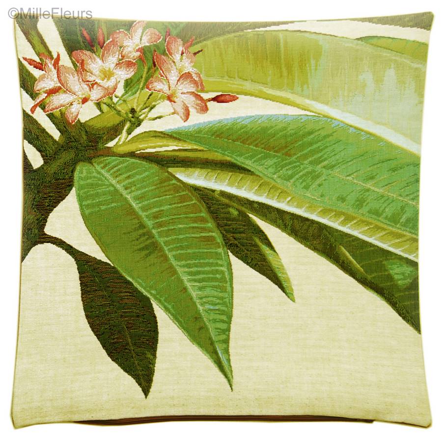 Feuilles de Monoï Housses de coussin Fleurs contemporain - Mille Fleurs Tapestries