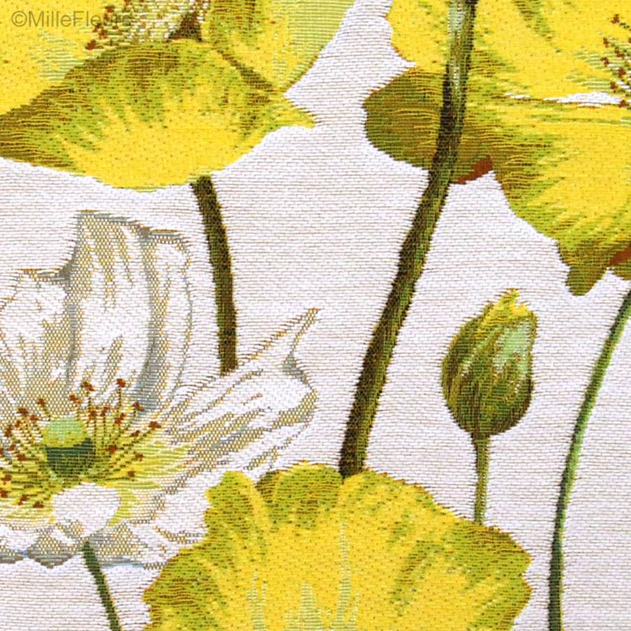 Yellow Poppies Tapestry cushions Poppies - Mille Fleurs Tapestries