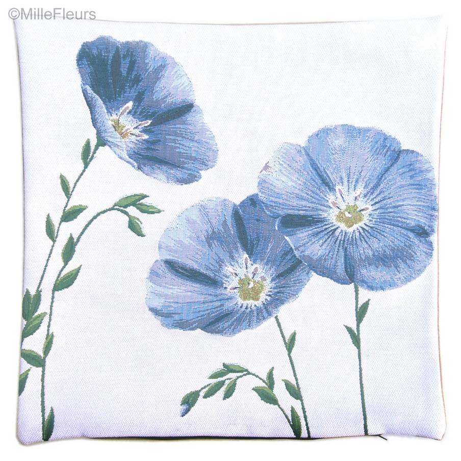 Fleurs de Lin Housses de coussin Fleurs contemporain - Mille Fleurs Tapestries