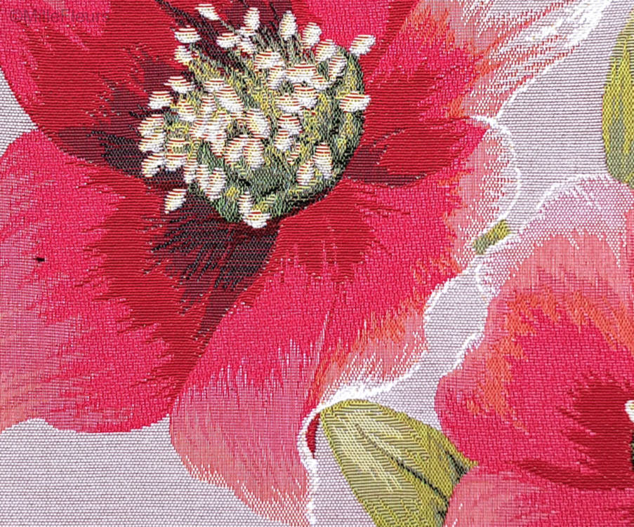 Hellebores Housses de coussin Fleurs contemporain - Mille Fleurs Tapestries