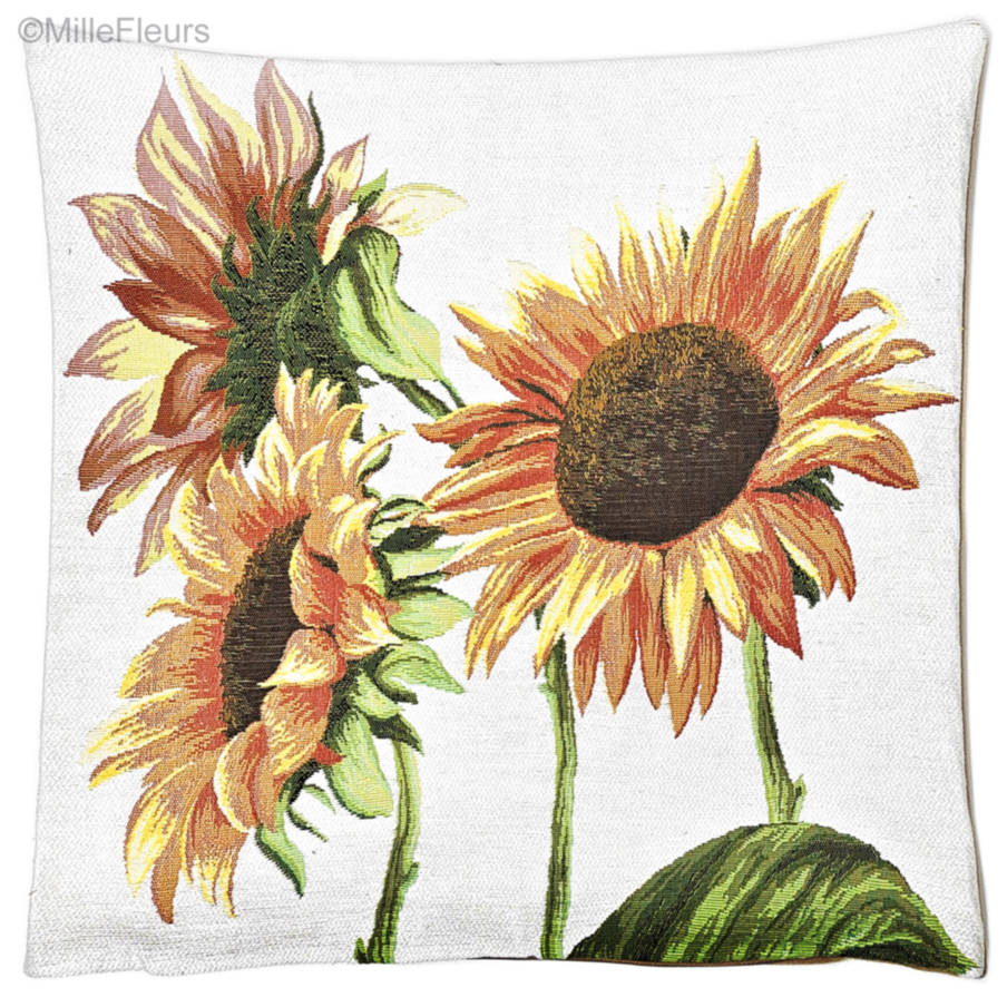 Tournesol Housses de coussin Fleurs contemporain - Mille Fleurs Tapestries