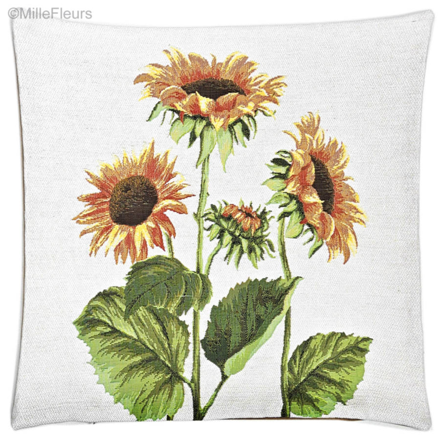 Girasol Fundas de cojín Flores contemporánea - Mille Fleurs Tapestries