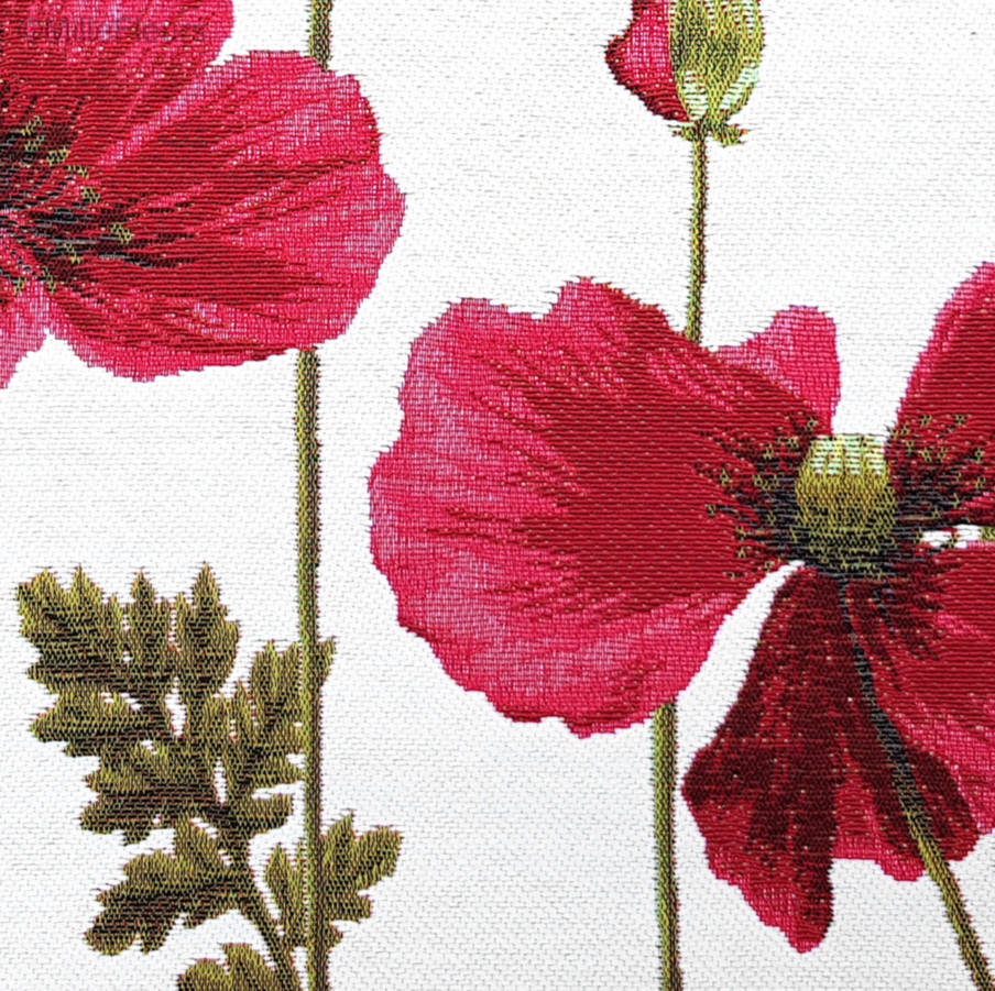 Coquelicot Housses de coussin Coquelicots - Mille Fleurs Tapestries