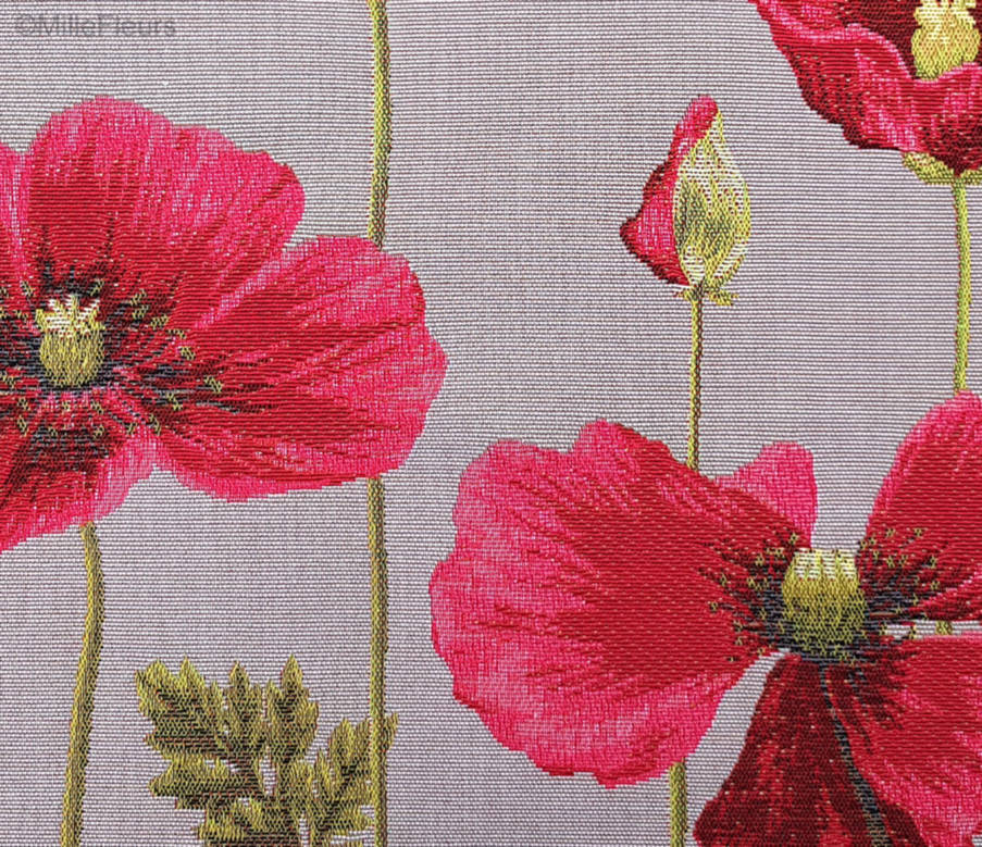 Coquelicot Housses de coussin Coquelicots - Mille Fleurs Tapestries