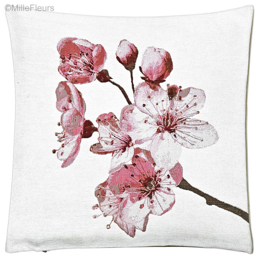 Japanese Cherry Blossom Tapestry cushions Contemporary Flowers - Mille Fleurs Tapestries