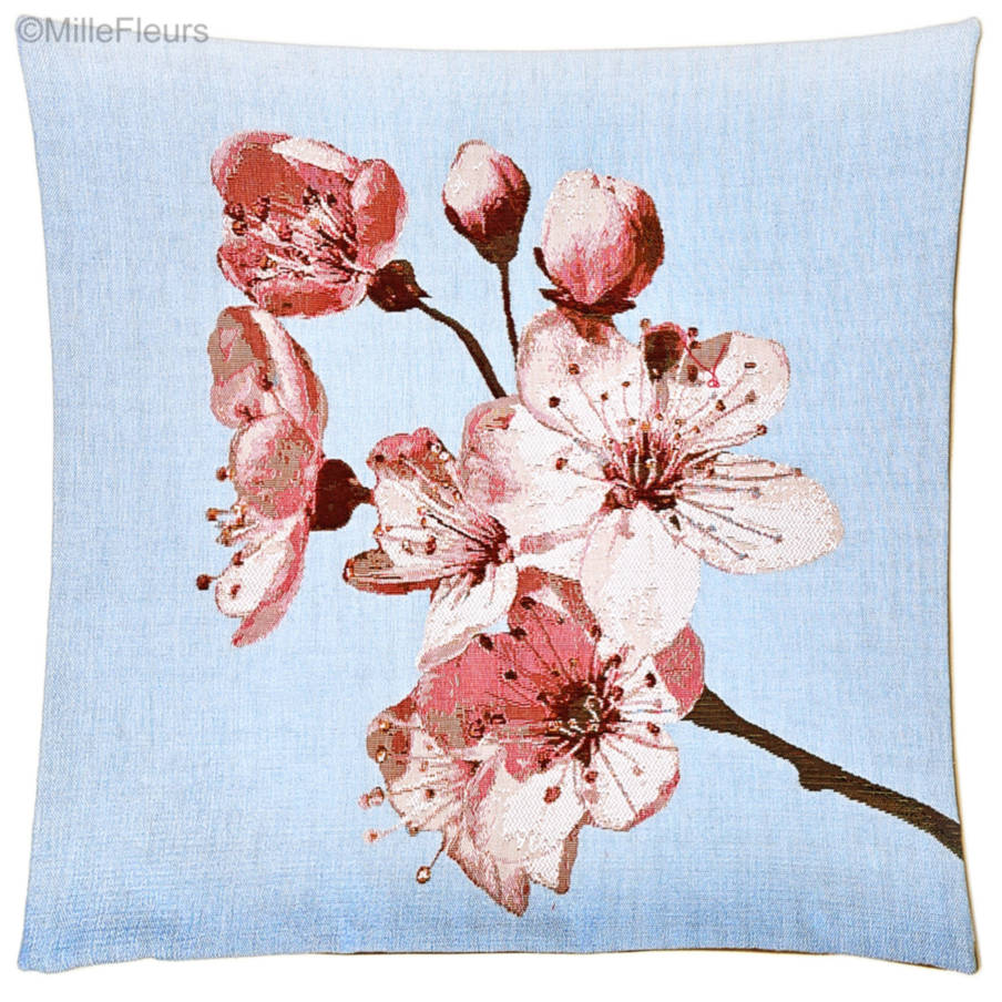 Japanese Cherry Blossom Tapestry cushions Contemporary Flowers - Mille Fleurs Tapestries