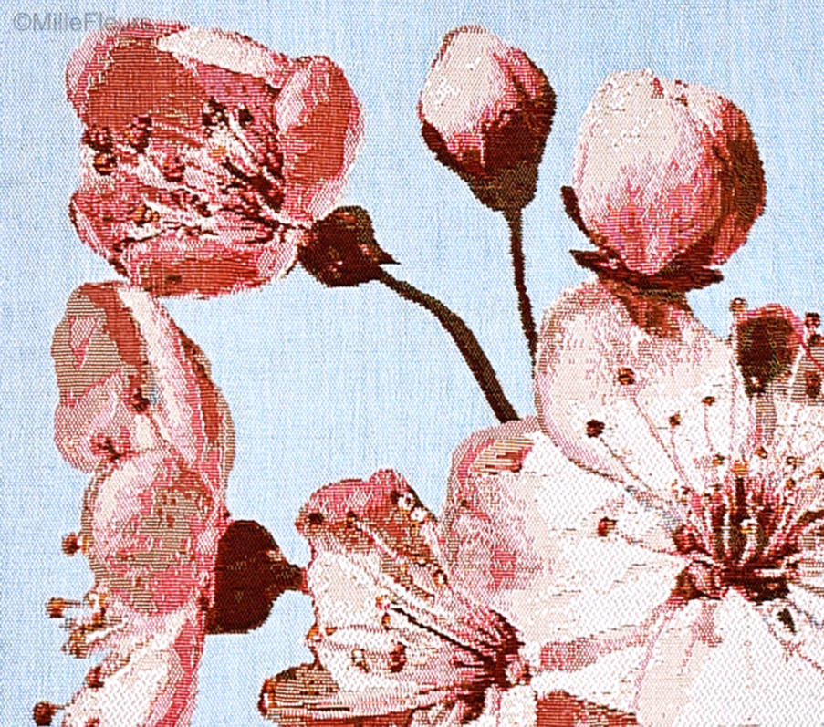 Cerezo Japonés Fundas de cojín Flores contemporánea - Mille Fleurs Tapestries