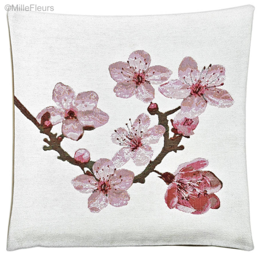 Cerisier Japonais Housses de coussin Fleurs contemporain - Mille Fleurs Tapestries