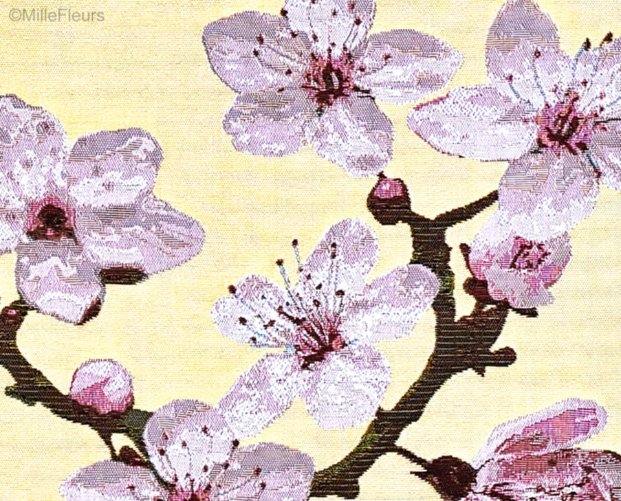 Japanese Cherry Blossom Tapestry cushions Contemporary Flowers - Mille Fleurs Tapestries