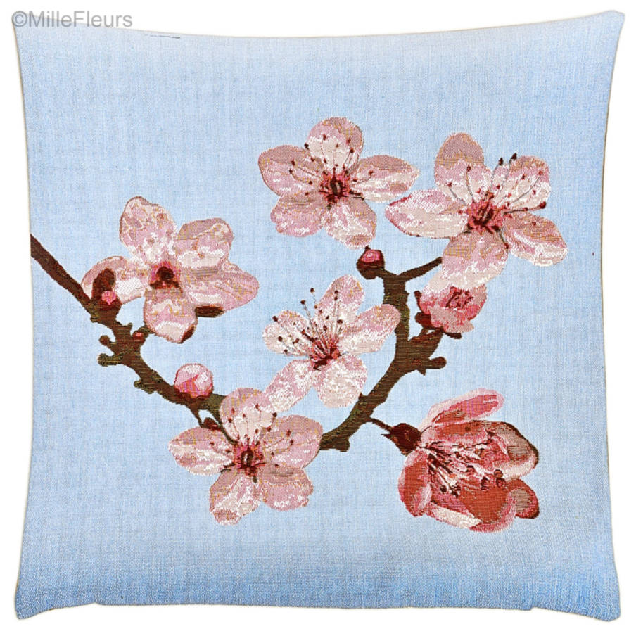 Cerezo Japonés Fundas de cojín Flores contemporánea - Mille Fleurs Tapestries