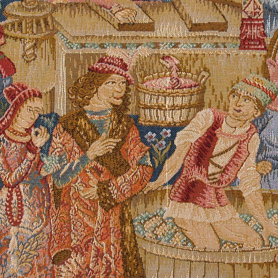 Wine Press Tapestry cushions Grapes Harvest - Mille Fleurs Tapestries