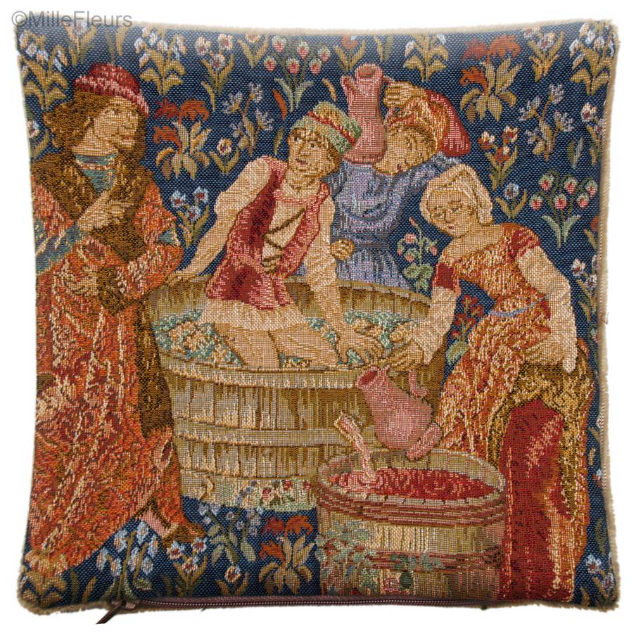 Pressoir de Vin Housses de coussin Vendanges - Mille Fleurs Tapestries