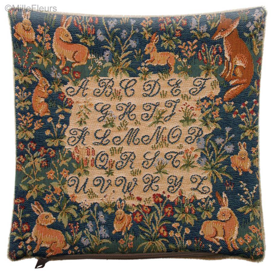 Alphabet Tapestry cushions Animals - Mille Fleurs Tapestries