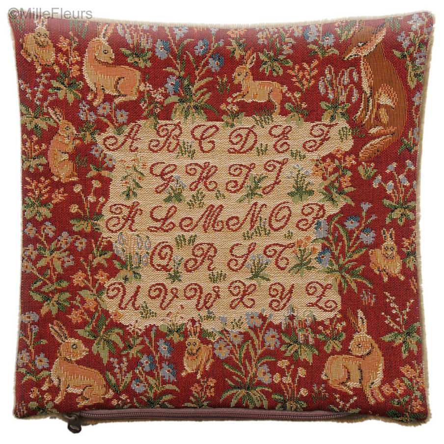 Alphabet Tapestry cushions Animals - Mille Fleurs Tapestries