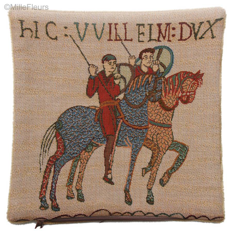 Bayeux Willelm Housses de coussin Tapisserie de Bayeux - Mille Fleurs Tapestries