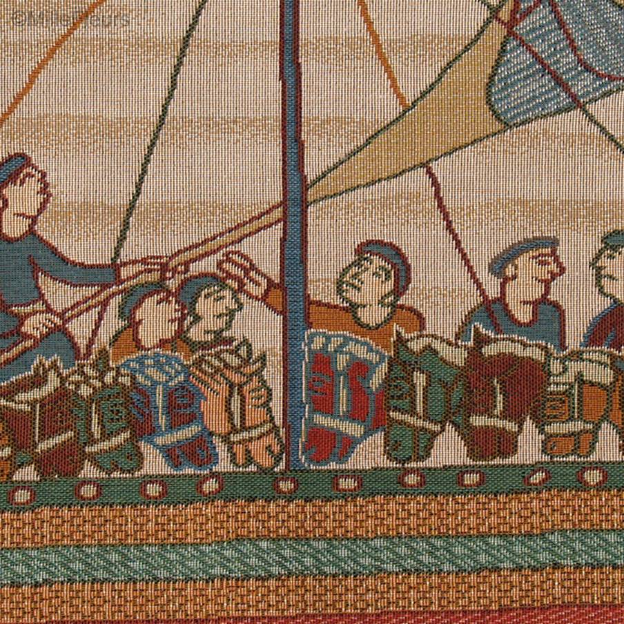 Bayeux Navigio Housses de coussin Tapisserie de Bayeux - Mille Fleurs Tapestries