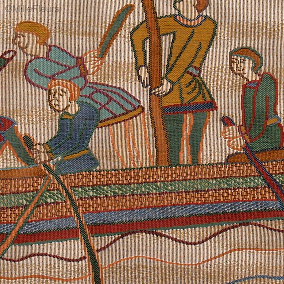 Bayeux Navigavit Fundas de cojín Tapiz de Bayeux - Mille Fleurs Tapestries