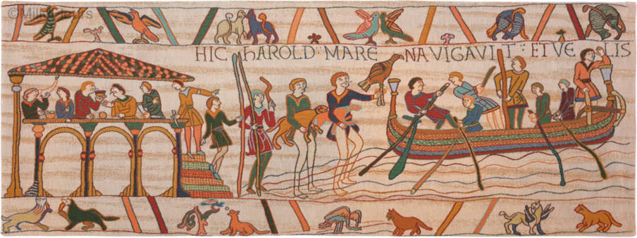 Harold Mare Navigavit Wandtapijten Wandtapijt van Bayeux - Mille Fleurs Tapestries