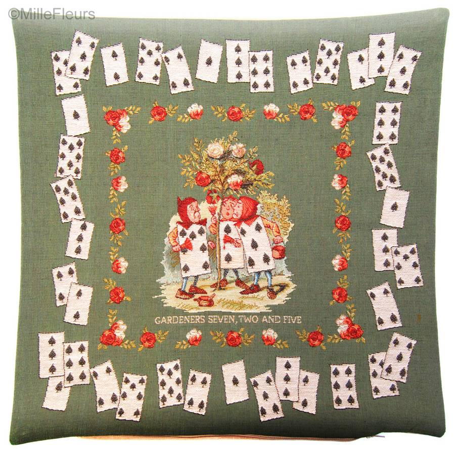 The Gardeners Tapestry cushions Alice in Wonderland - Mille Fleurs Tapestries