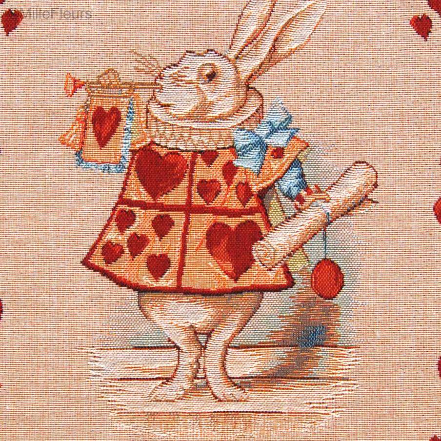 Lapin de Coeur Housses de coussin Alice au Pays des Merveilles - Mille Fleurs Tapestries