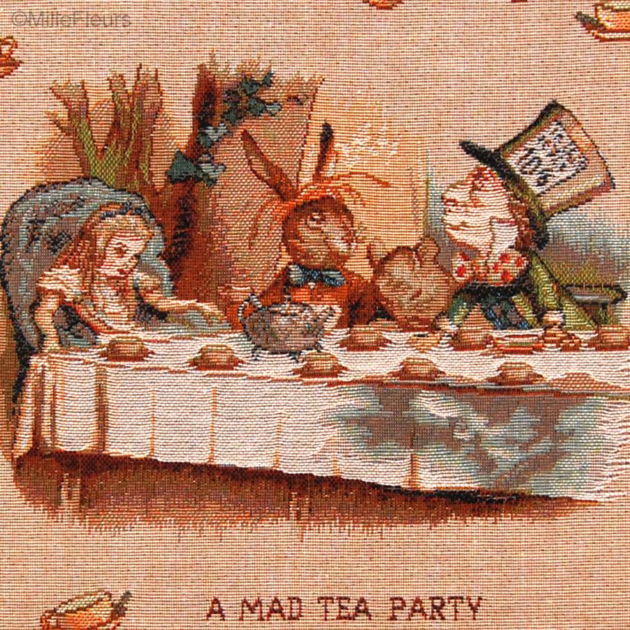 The Tea Party Tapestry cushions Alice in Wonderland - Mille Fleurs Tapestries