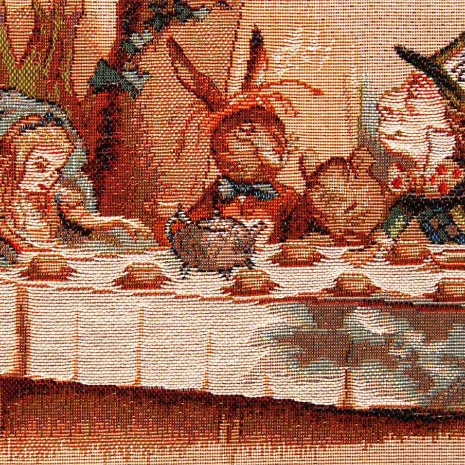 The Tea Party Tapestry cushions Alice in Wonderland - Mille Fleurs Tapestries