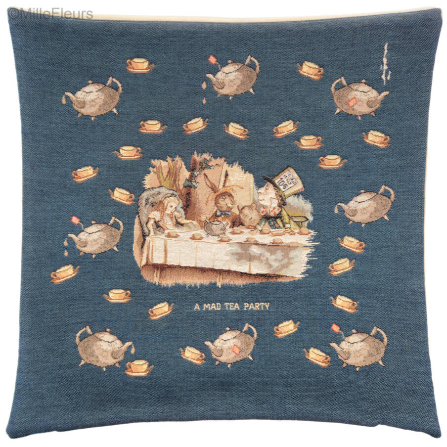 The Tea Party Tapestry cushions Alice in Wonderland - Mille Fleurs Tapestries