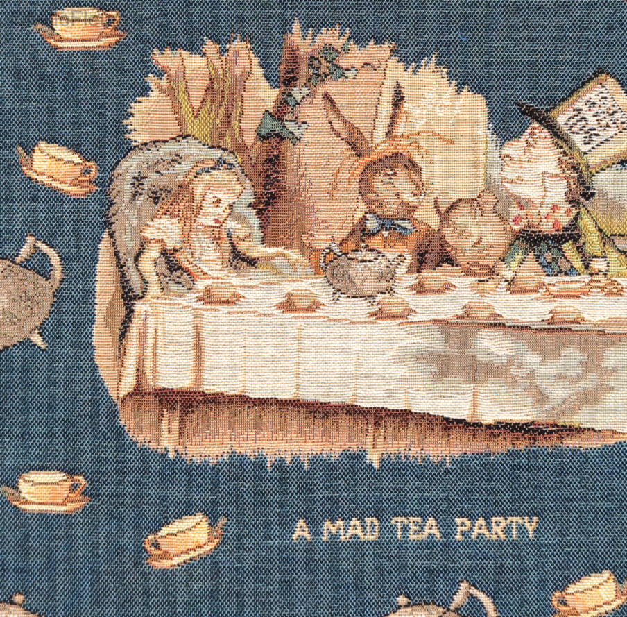 The Tea Party Tapestry cushions Alice in Wonderland - Mille Fleurs Tapestries