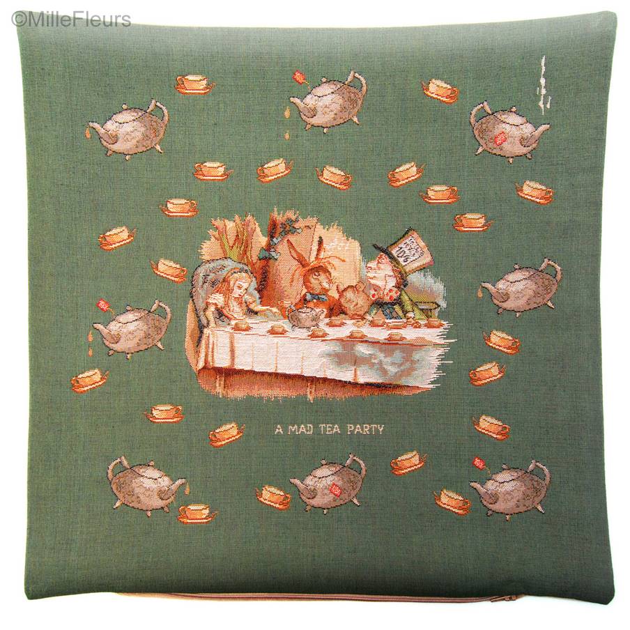 La Partie de Thé Housses de coussin Alice au Pays des Merveilles - Mille Fleurs Tapestries