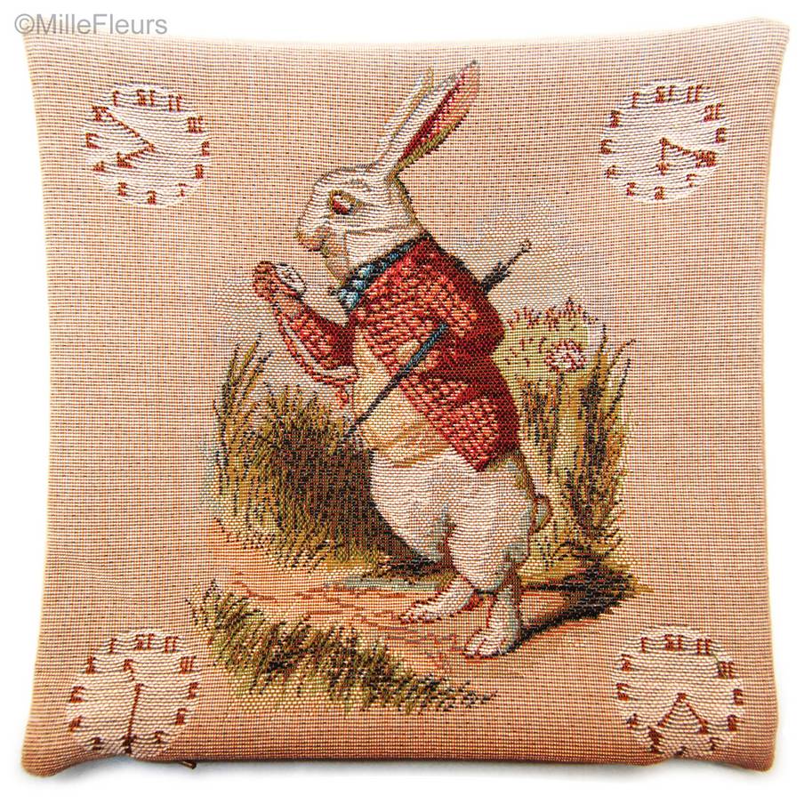 Le Lapin Trop Tard Housses de coussin Alice au Pays des Merveilles - Mille Fleurs Tapestries