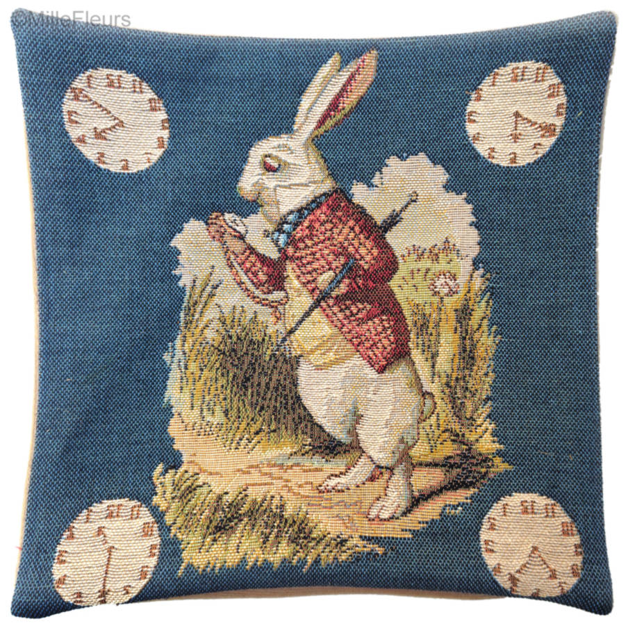 Het Late Konijn Sierkussens Alice in Wonderland - Mille Fleurs Tapestries
