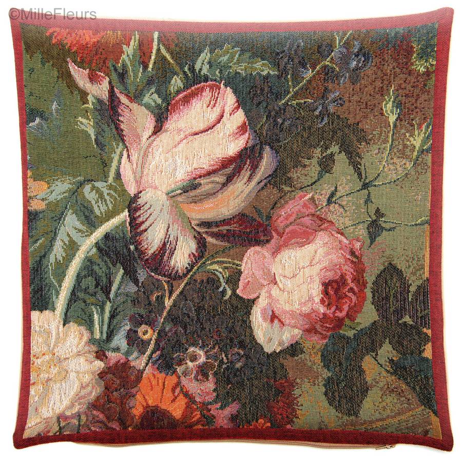 Tulips and Roses Tapestry cushions Classic Flowers - Mille Fleurs Tapestries