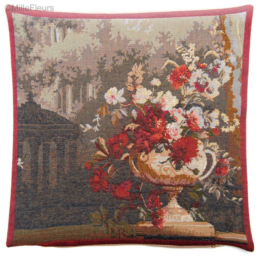 Kiosk and Bouquet Tapestry cushions Classic Flowers - Mille Fleurs Tapestries