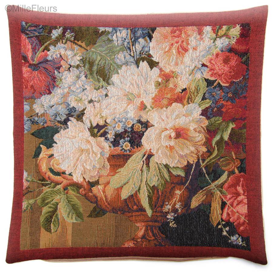 Vaas en Pioenrozen Kussenslopen Bloemen klassiek - Mille Fleurs Tapestries