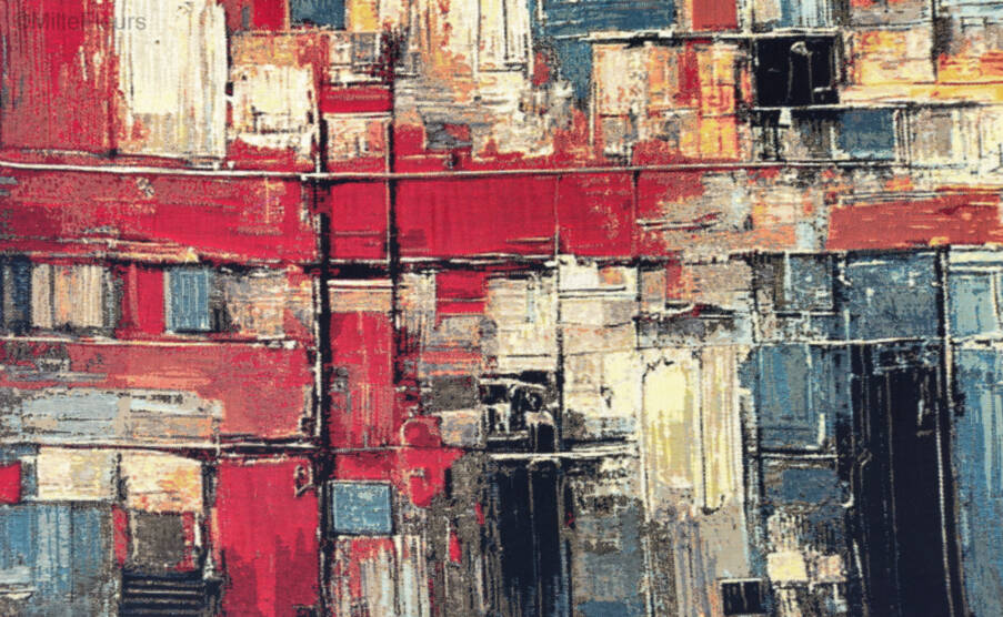 Echoes of the Metropolis Wandtapijten Hedendaagse Kunstwerken - Mille Fleurs Tapestries