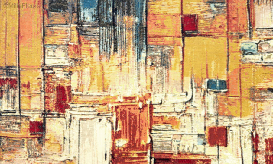 Echoes of the Metropolis Wandtapijten Hedendaagse Kunstwerken - Mille Fleurs Tapestries
